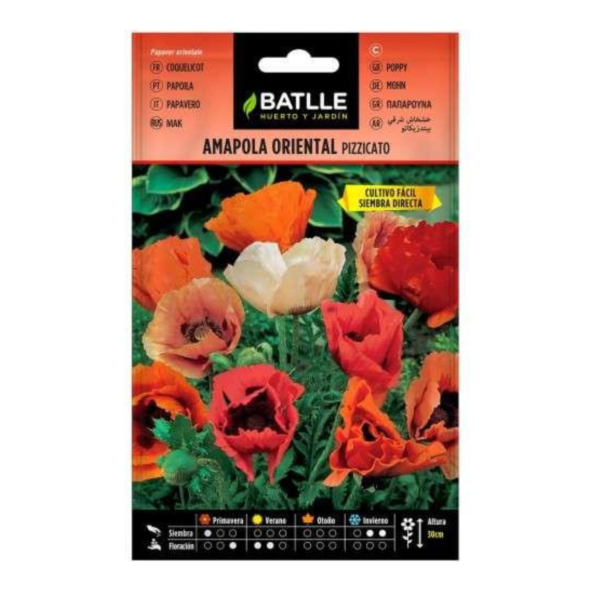 Batlle pizzicato oriental poppy seeds