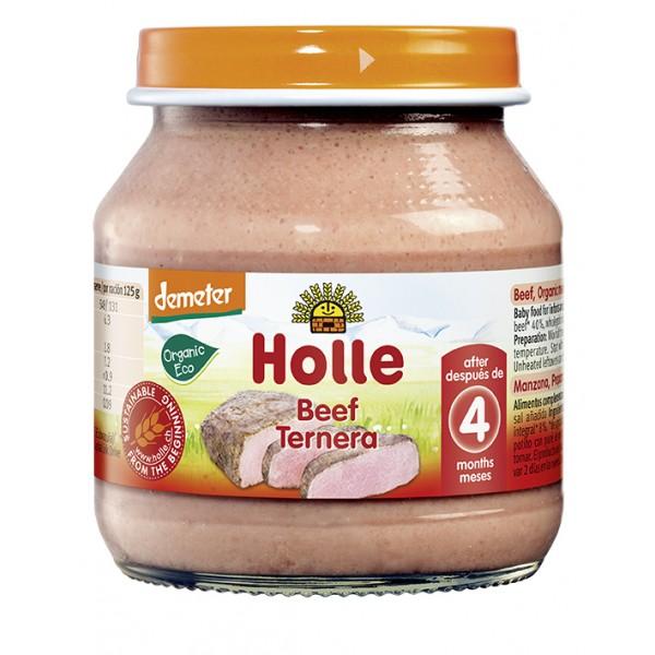 Petit pot ECO viande de veau +4 M, Holle 125 g