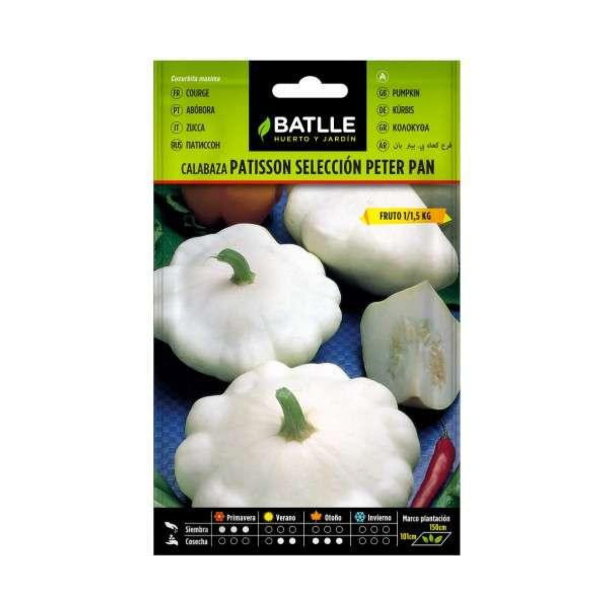 Graines de courge Pâtisson blanche Peter Pan Batlle