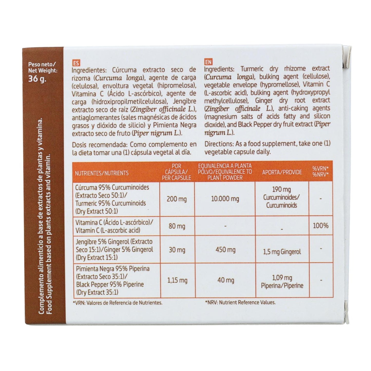 Kurkuma-Komplex Nature Essential 10000 mg, 60 Kapseln
