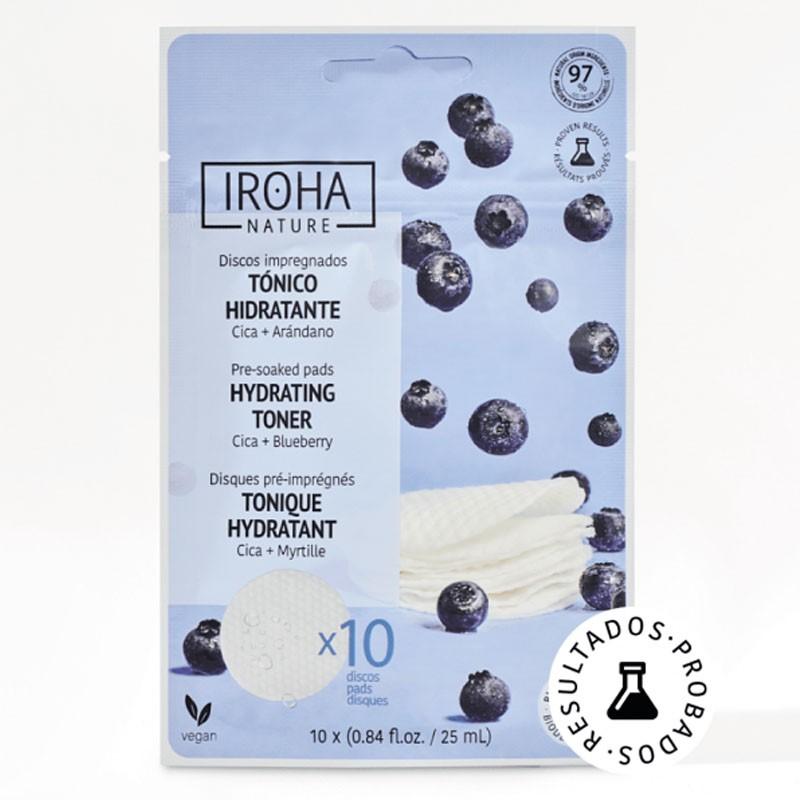 Tonizujące, nawilżające i kojące płatki kosmetyczne Iroha Nature 10 sztuk