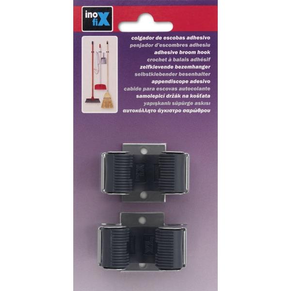 Matt kromad självhäftande borsthängare