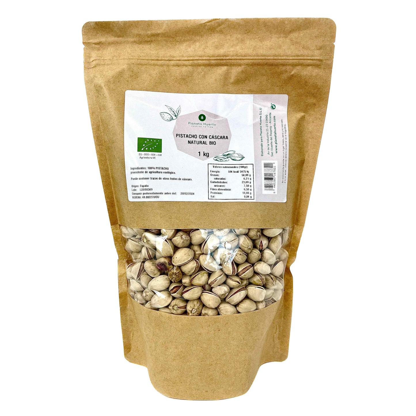 Pistachenoot in natuurlijke dop ECO Planeta Huerto 1 kg