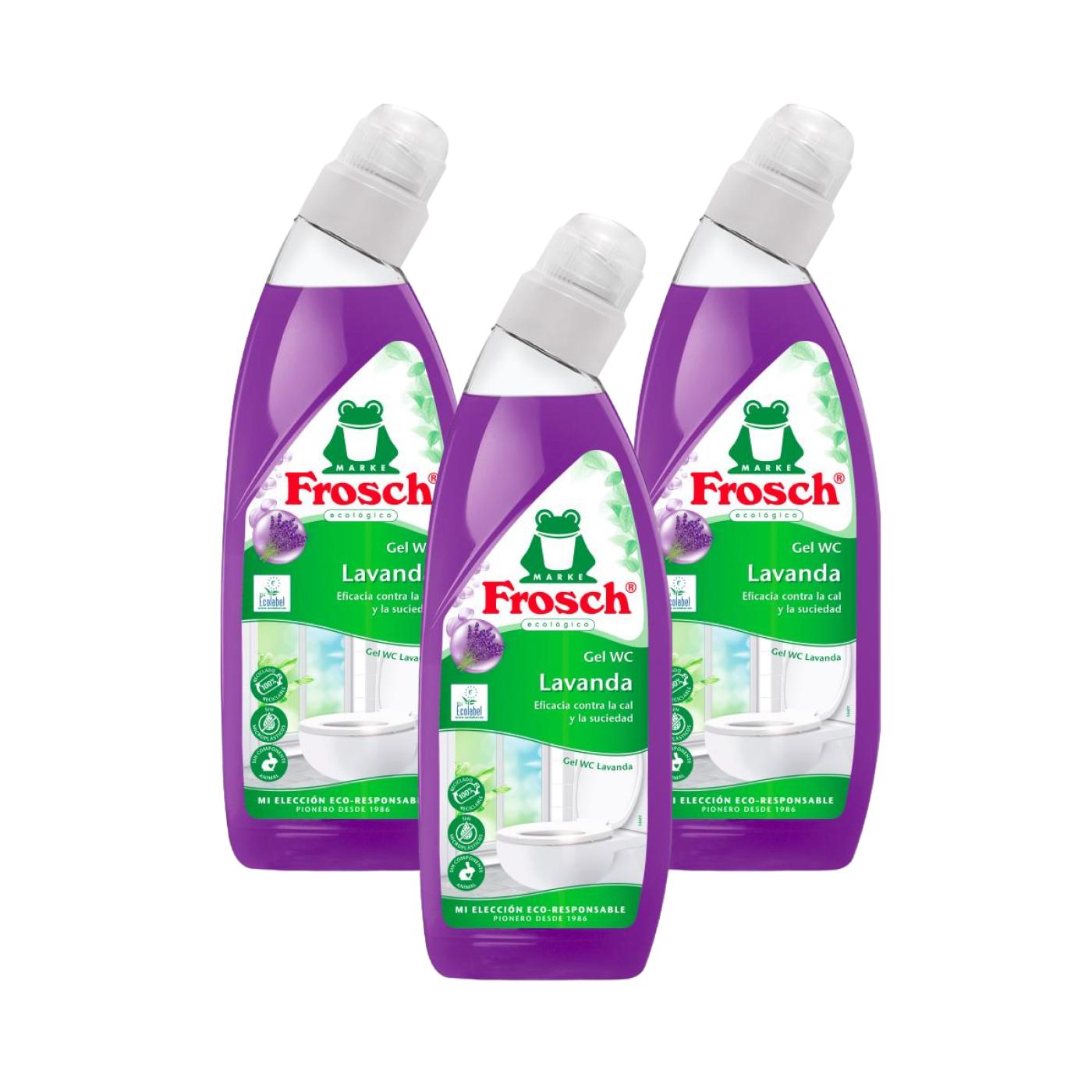 3er-Pack Lavendel-Toilettenreiniger Eco Frosch 750 ml