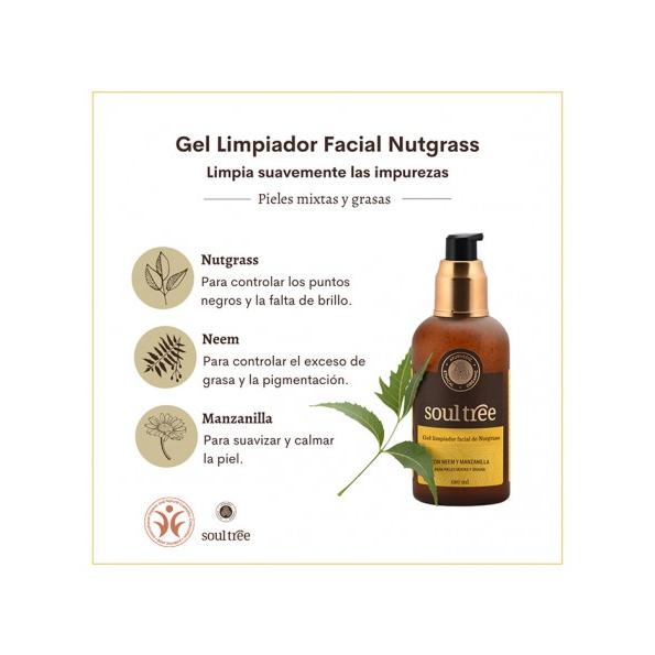 Nutgrass Soultree La Rueda Natural gezichtsreinigingsgel 120 ml