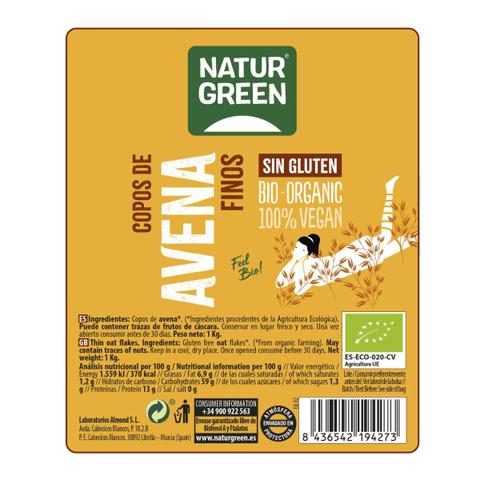Feine glutenfreie Bio-Haferflocken NaturGreen, 1 kg