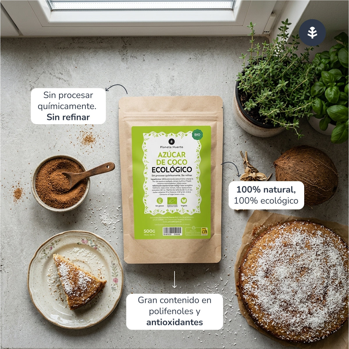 Kokosnusszucker ECO Planeta Huerto