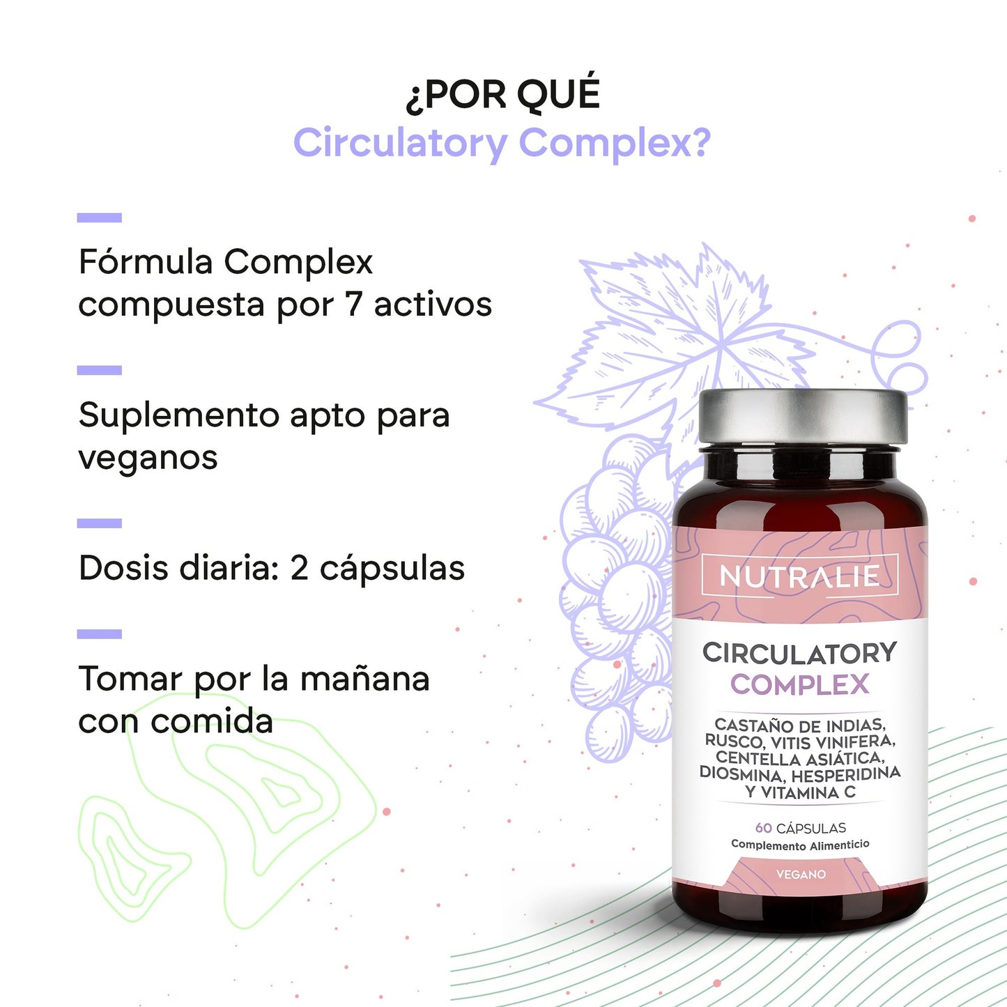Nutralie Circulatory Complex avec diosmine et hespéridine 60 gélules