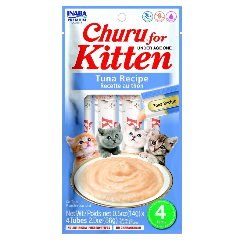 Churu Kitten ricetta al tonno Snack cremoso per gatti 4 x 14 g