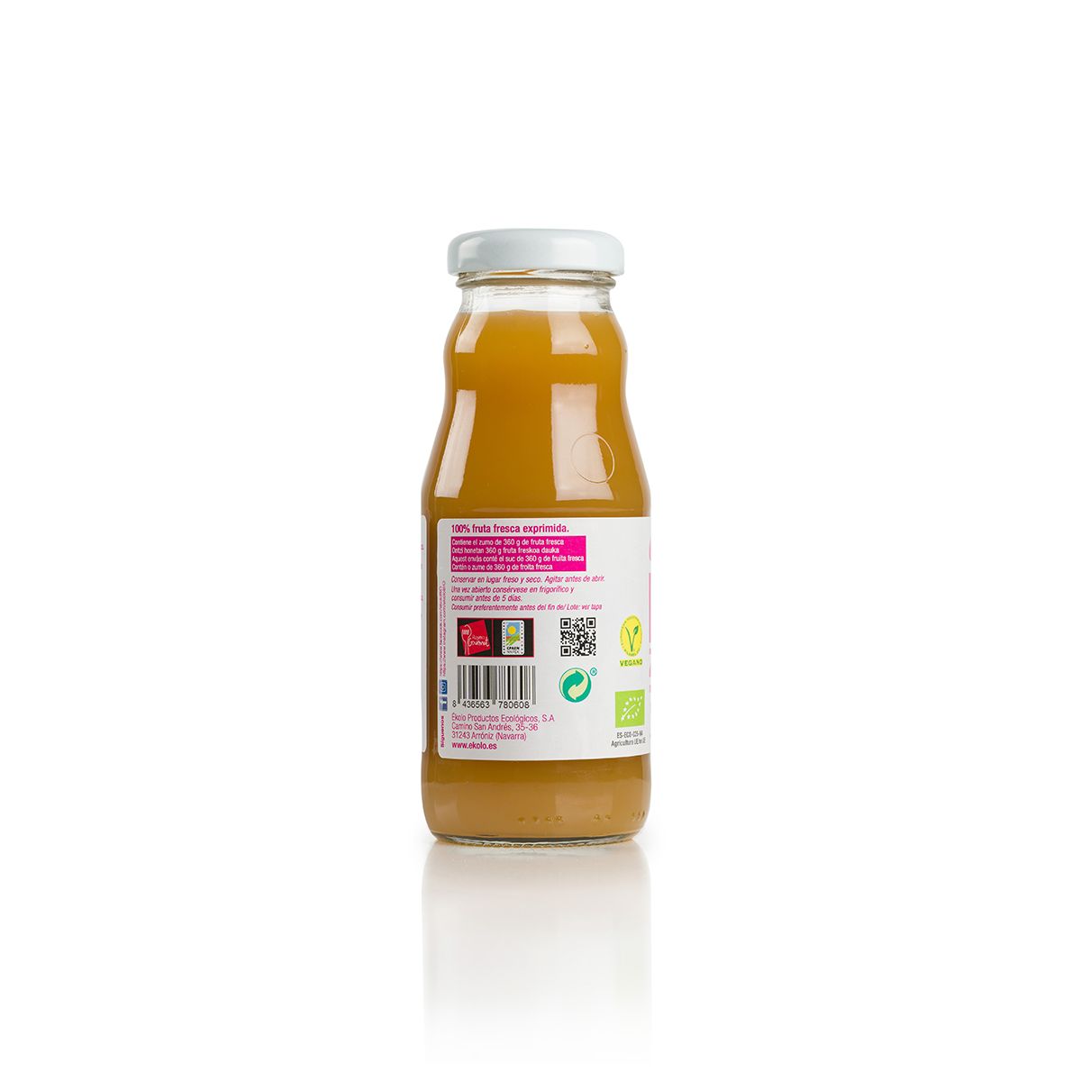 100% biologisch geperst appel- en mangosap Ékolo 200 ml