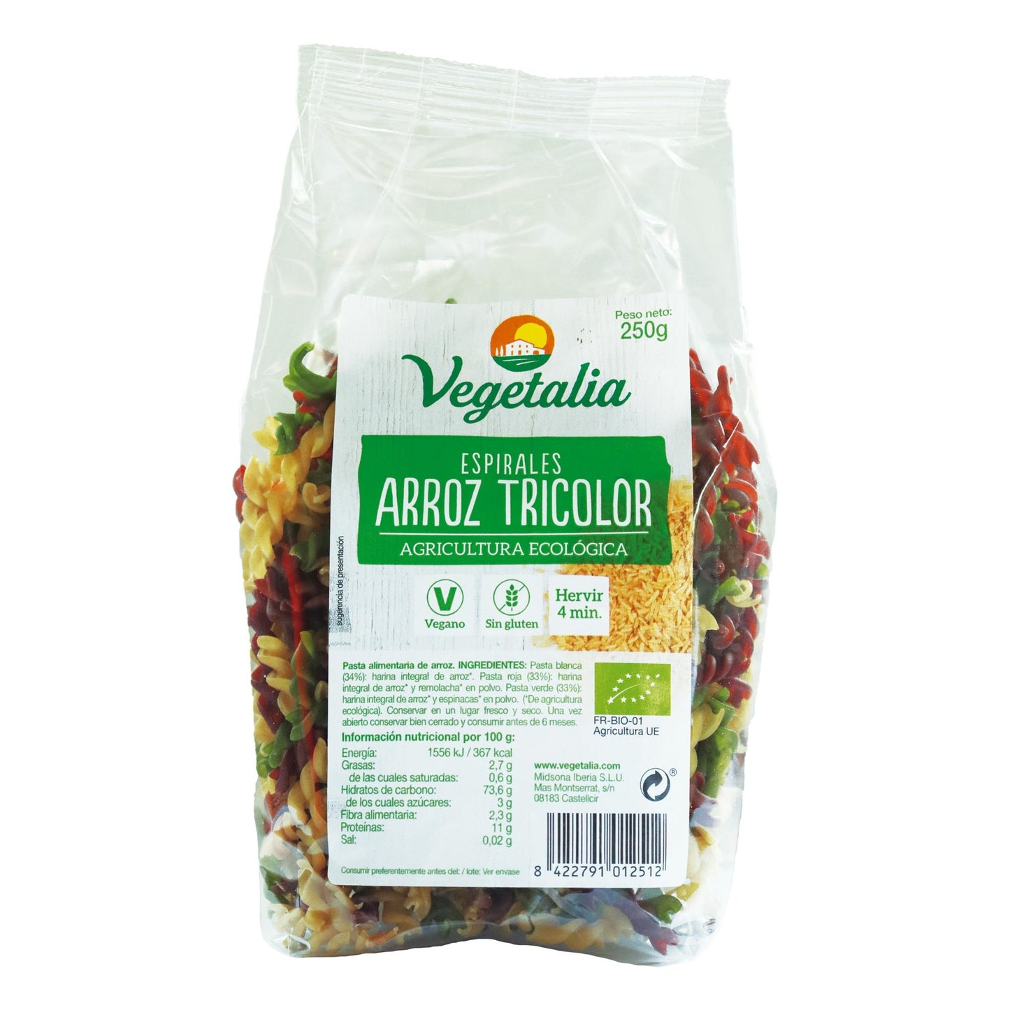 Tricolor risbollar Glutenfria BIO Vegetalia 250 g
