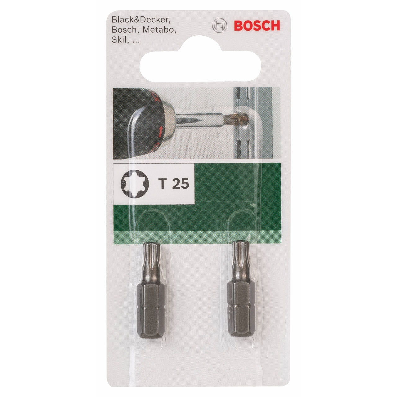 Pakket van 2 Bosch Torx T 25-bits 25 mm