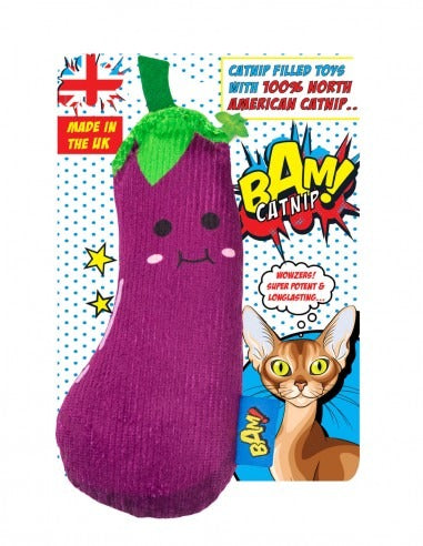 Giocattolo per gatti Genie Aubergine con catnip BAM!