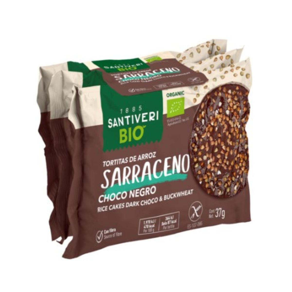 Ris- och bovetepannkakor med mörk choklad BIO 3x37 g.