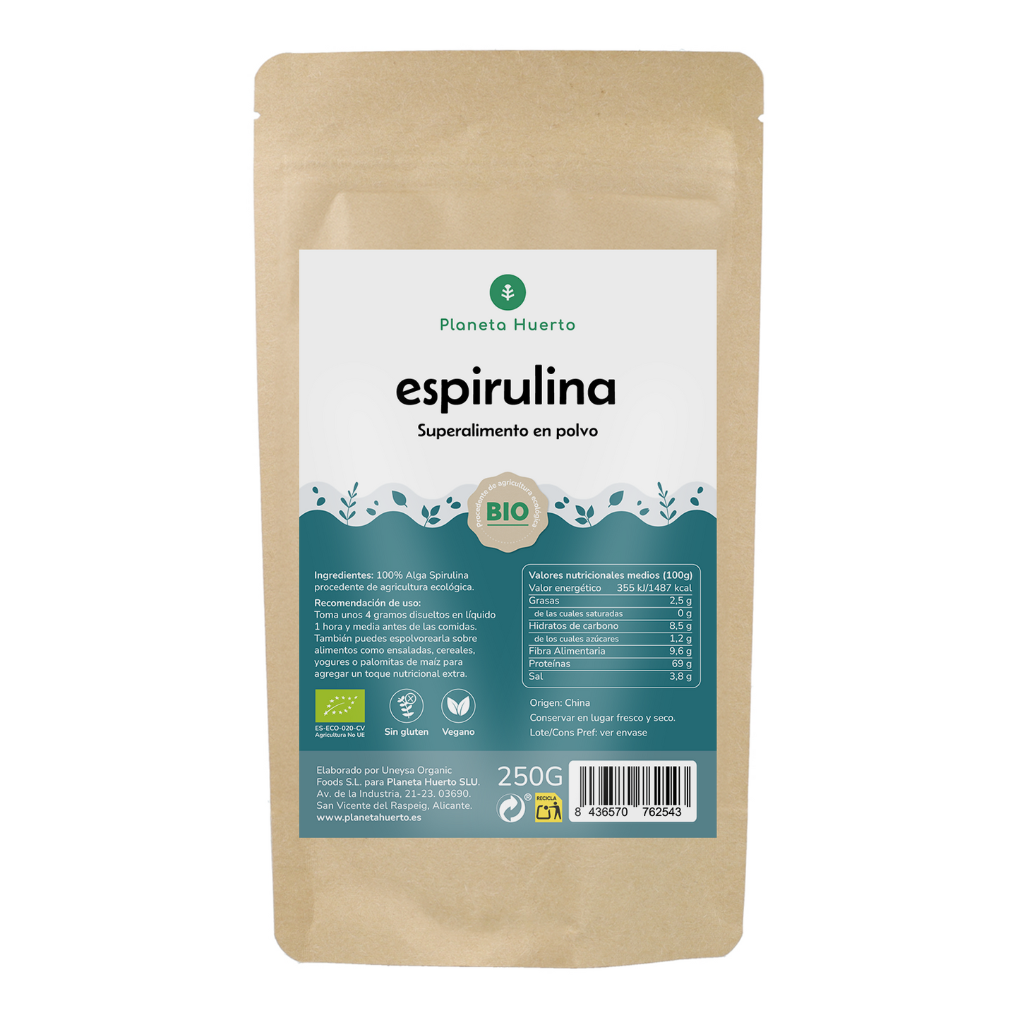 Spirulina poeder ECO Planeta Huerto 200 g