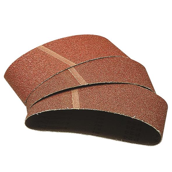 5 bandes abrasives pour ponceuses à bande 75 x 533 mm GR 40, 80, 120 Wolfcraft