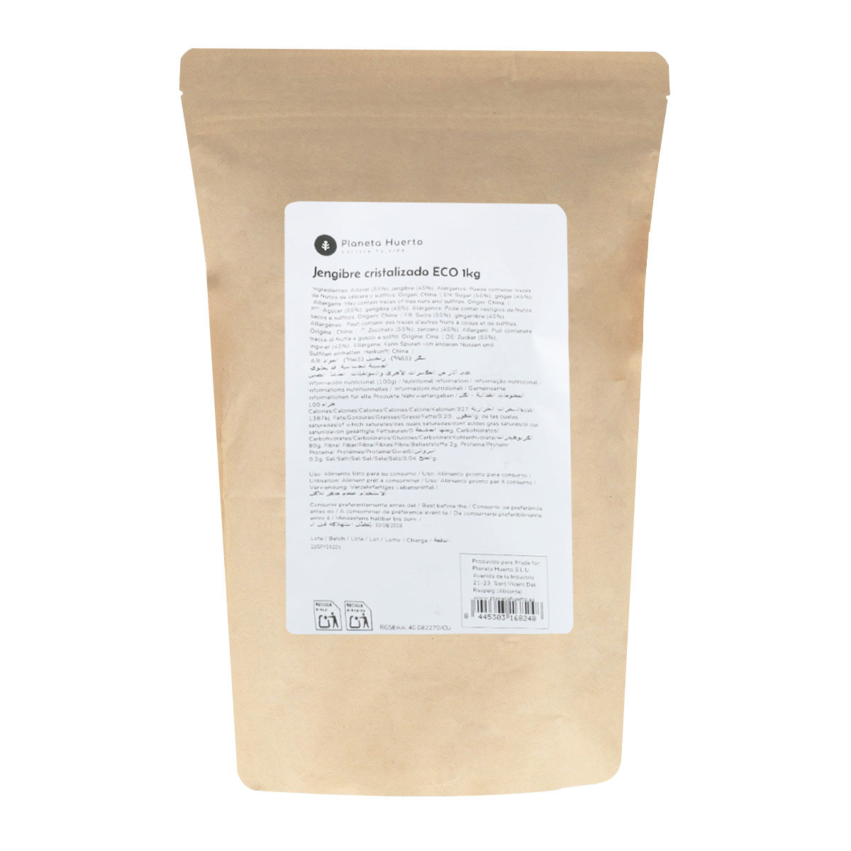 Ingefära kristalliserad ECO Planeta Huerto 1 kg
