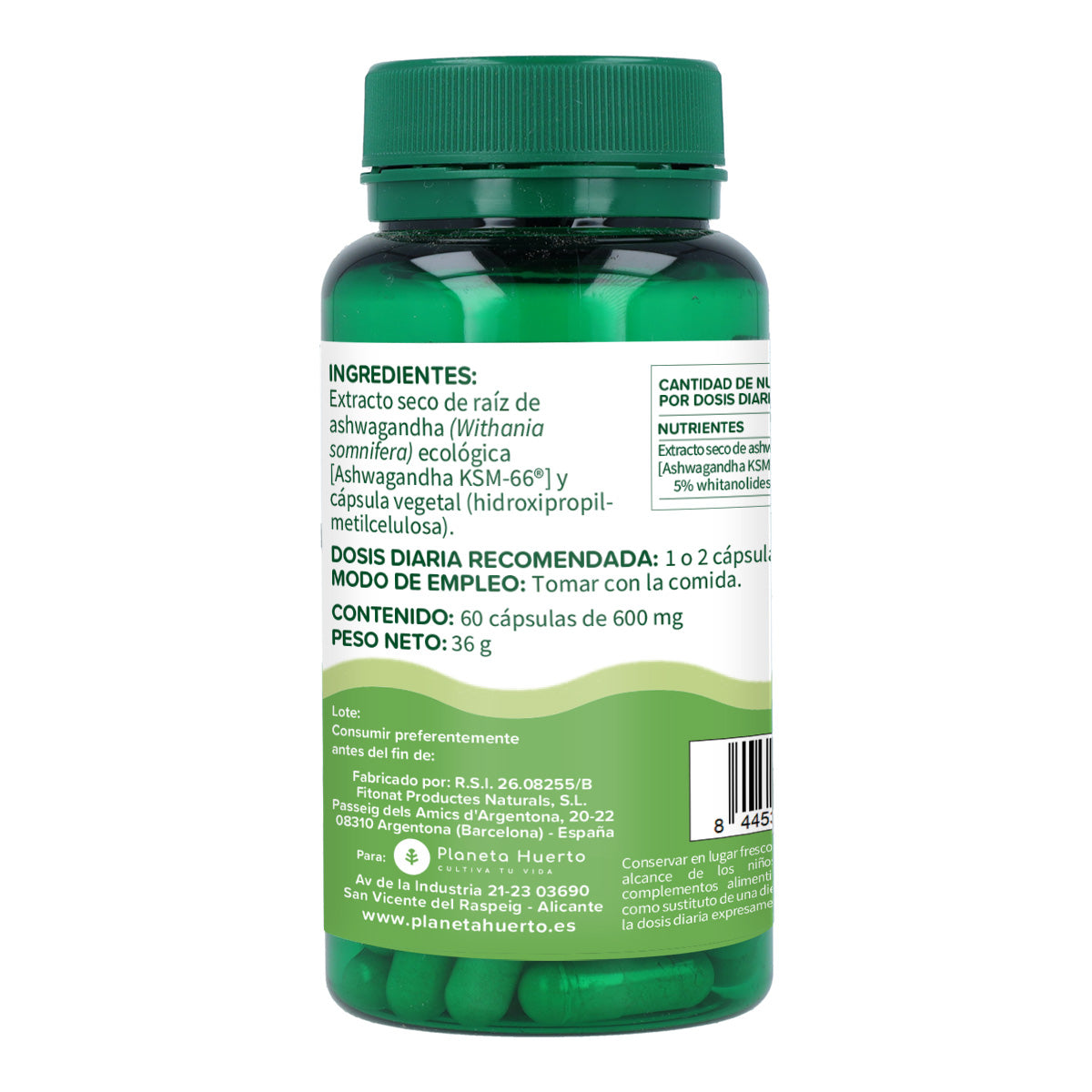 2-pack Ashwagandha KSM-66 Planeta Huerto 60 kapslar