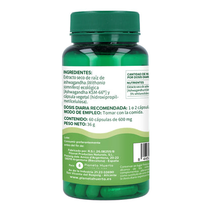 2-pack Ashwagandha KSM-66 Planeta Huerto 60 kapslar