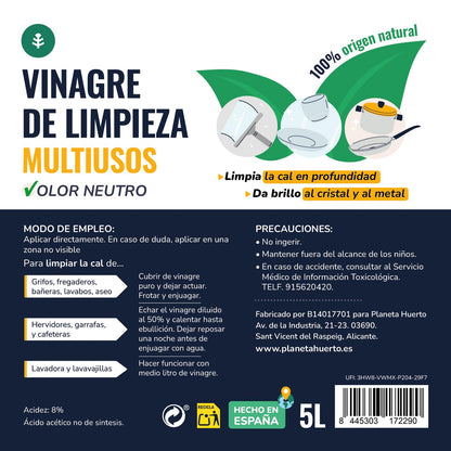 Vinaigre blanc de nettoyage 5L Planeta Huerto