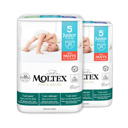 PROMOZIONE SPECIALE Pannolini Moltex Pure & Nature T5 (9-14 kg), 40 pezzi