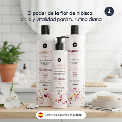 Gel doccia ai fiori di ibisco e arancia Planeta Huerto 500 ml