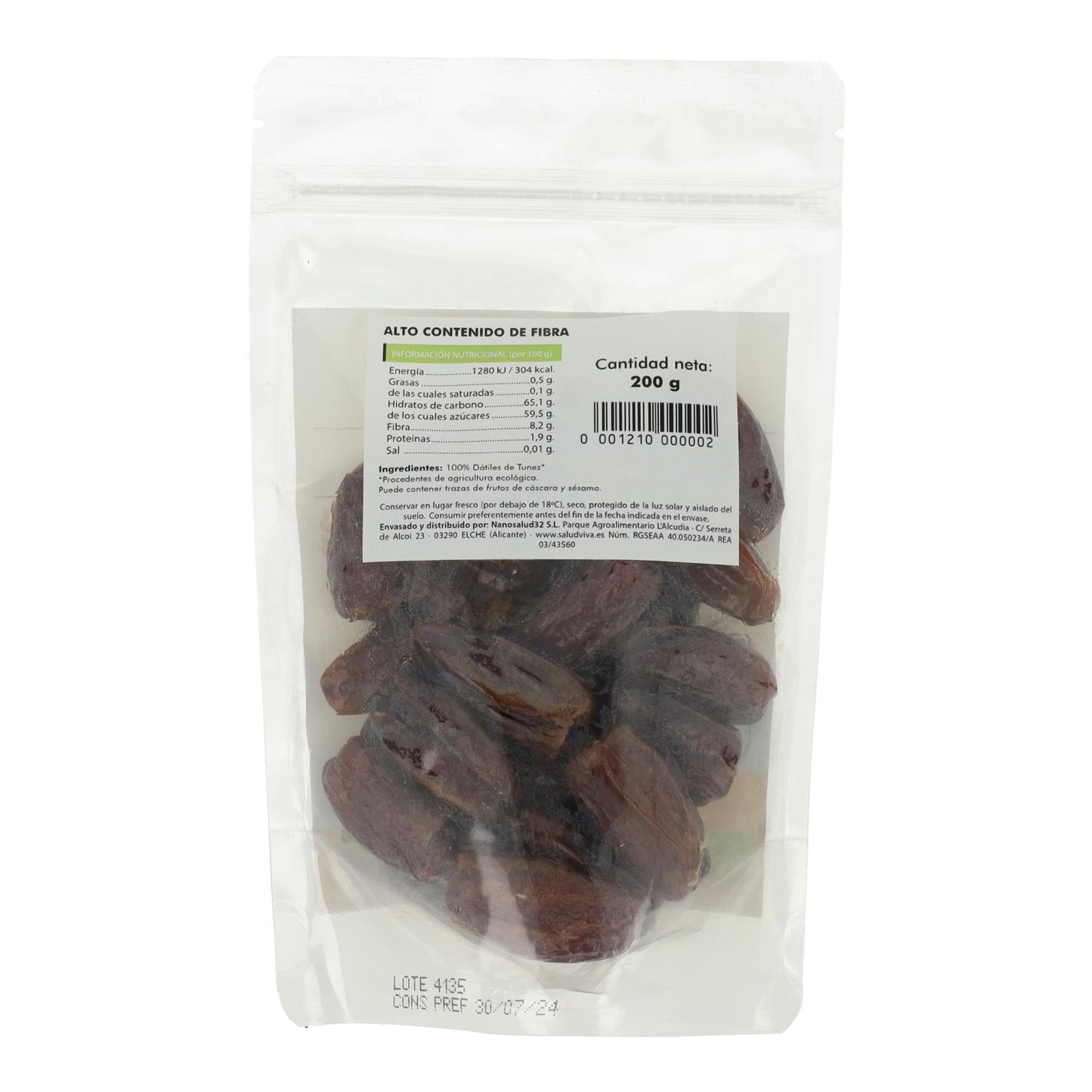 Dadel ECO 200 g, Salud Viva