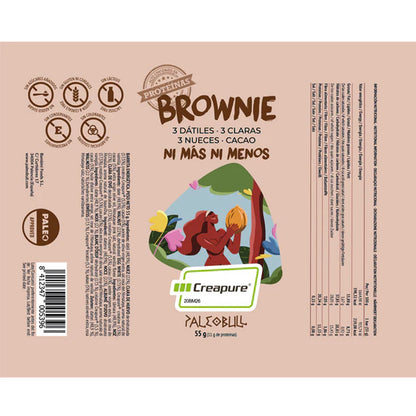 Pojedyncze batoniki brownie Creapure, Paleobull, 55 g