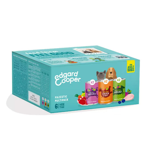Multipack Nourriture humide pour chiens Edgard & Cooper 6 x 400 g