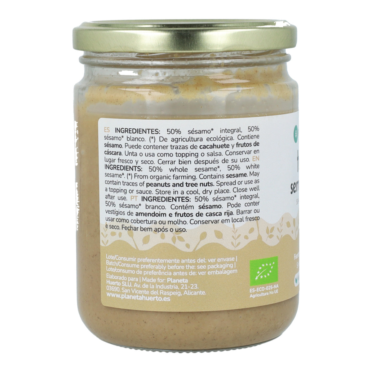 Tahini semi-integrale ECO Planeta Huerto 350g