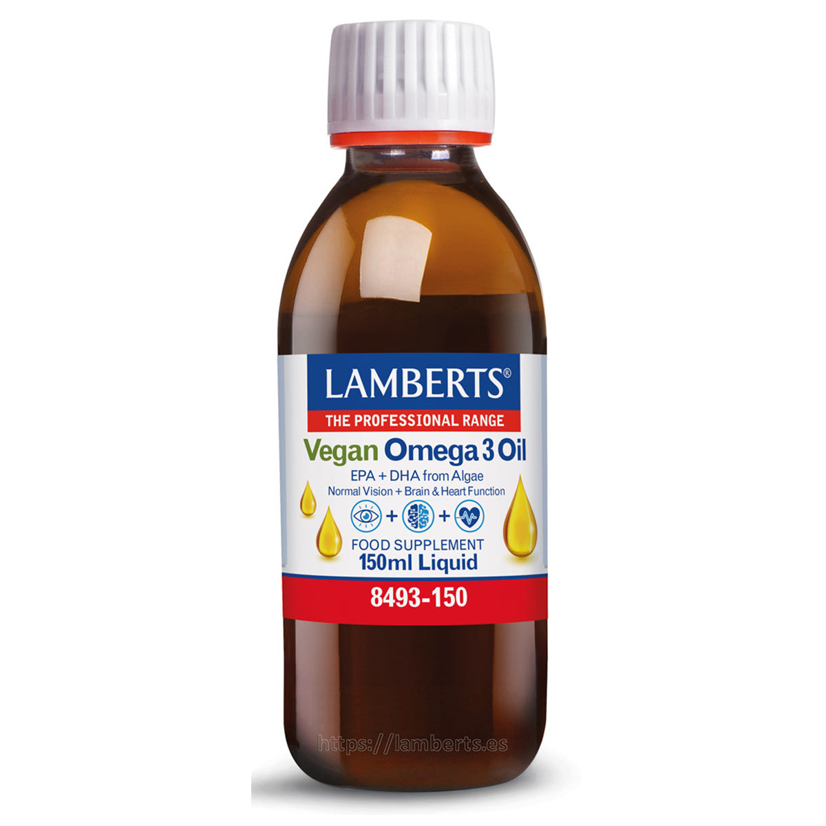 Omega 3 vegano liquido, Lamberts, 150 ml
