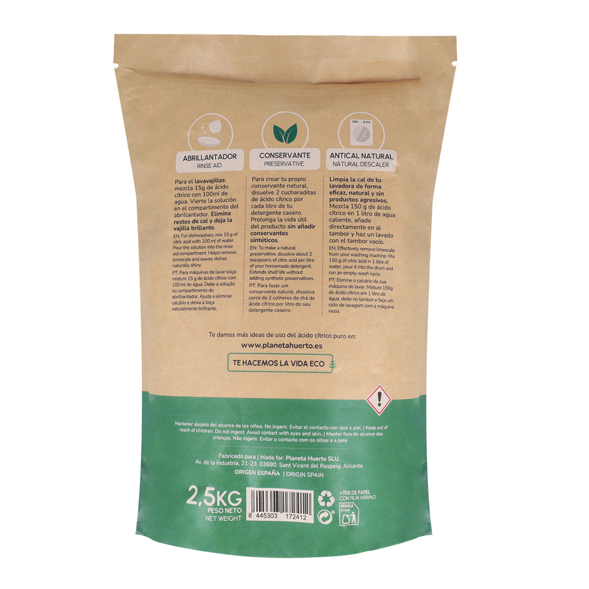 Kwas cytrynowy Planeta Huerto 2,5 kg