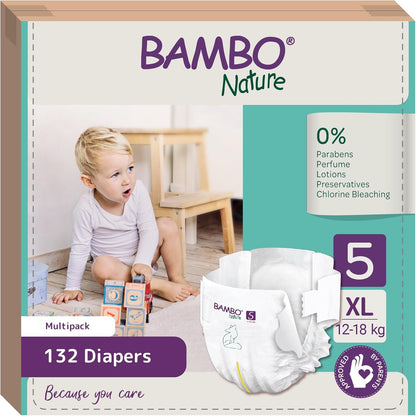 6er-Pack Bambo Nature Windeln T5 (12-18 kg) 22 Stück