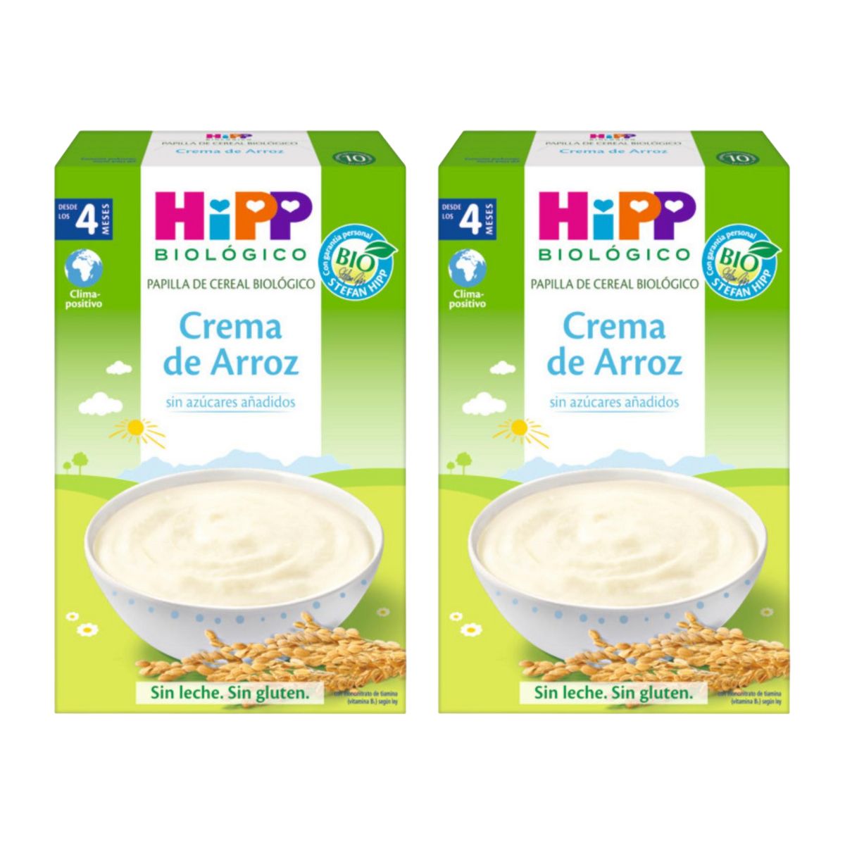 2-pack glutenfri risgröt bio +4 månader HiPP 200 g
