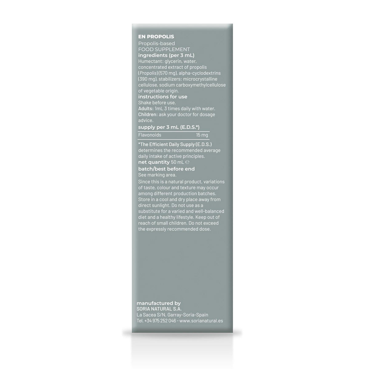 Pakket van 3 Propolis-extract XXI Soria Natural 50 ml