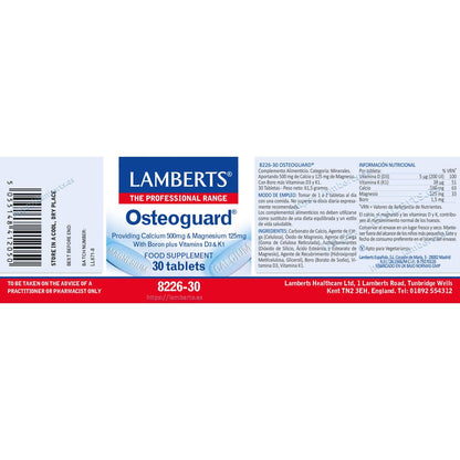 Osteoguard calcium, magnesium, boron vitamins D and K30 Lamberts 30 tablets