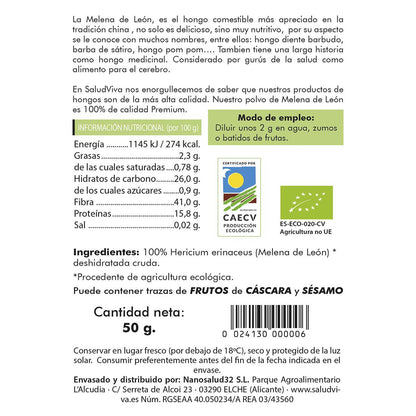 Lionsmane Premium Salud Viva 50 g