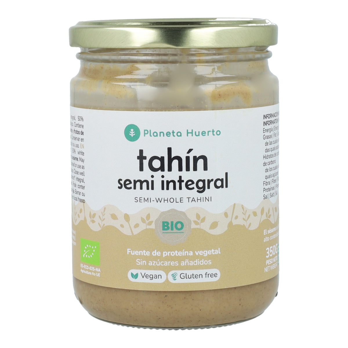 Tahini semi-integrale ECO Planeta Huerto 350g