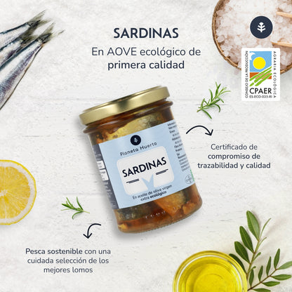 Sardines in olive oil ECO Planeta Huerto 190 g
