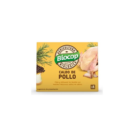 Cubes de bouillon de poulet Biocop, 6 x 11 g