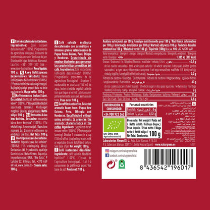 Biocoffee NaturGreen Premium Bio-Instantkaffee, entkoffeiniert, 100 g