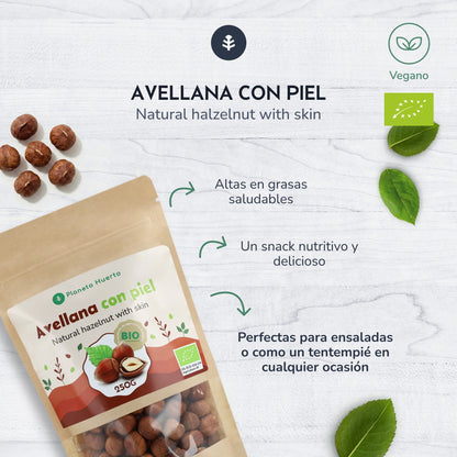 Hazelnut with skin ECO Planeta Huerto 250 g