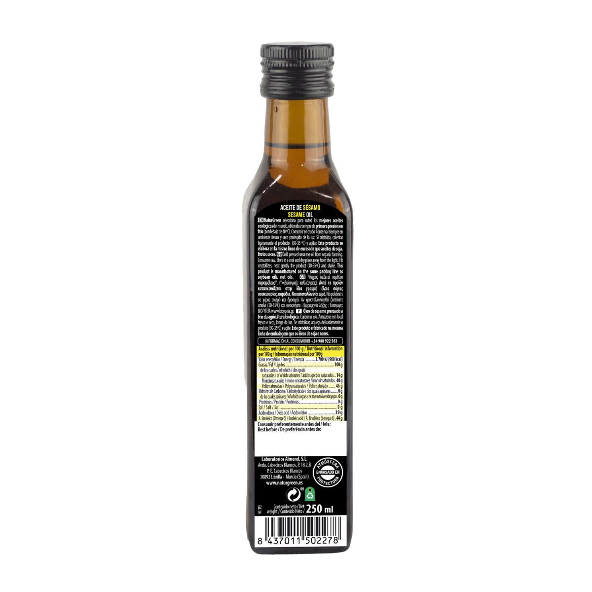 Sesamöl BIO NaturGreen. 500 ml