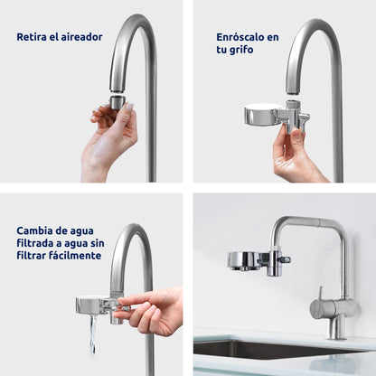 Filtre à eau pour robinet EcoPro Chrome Compact Tappwater