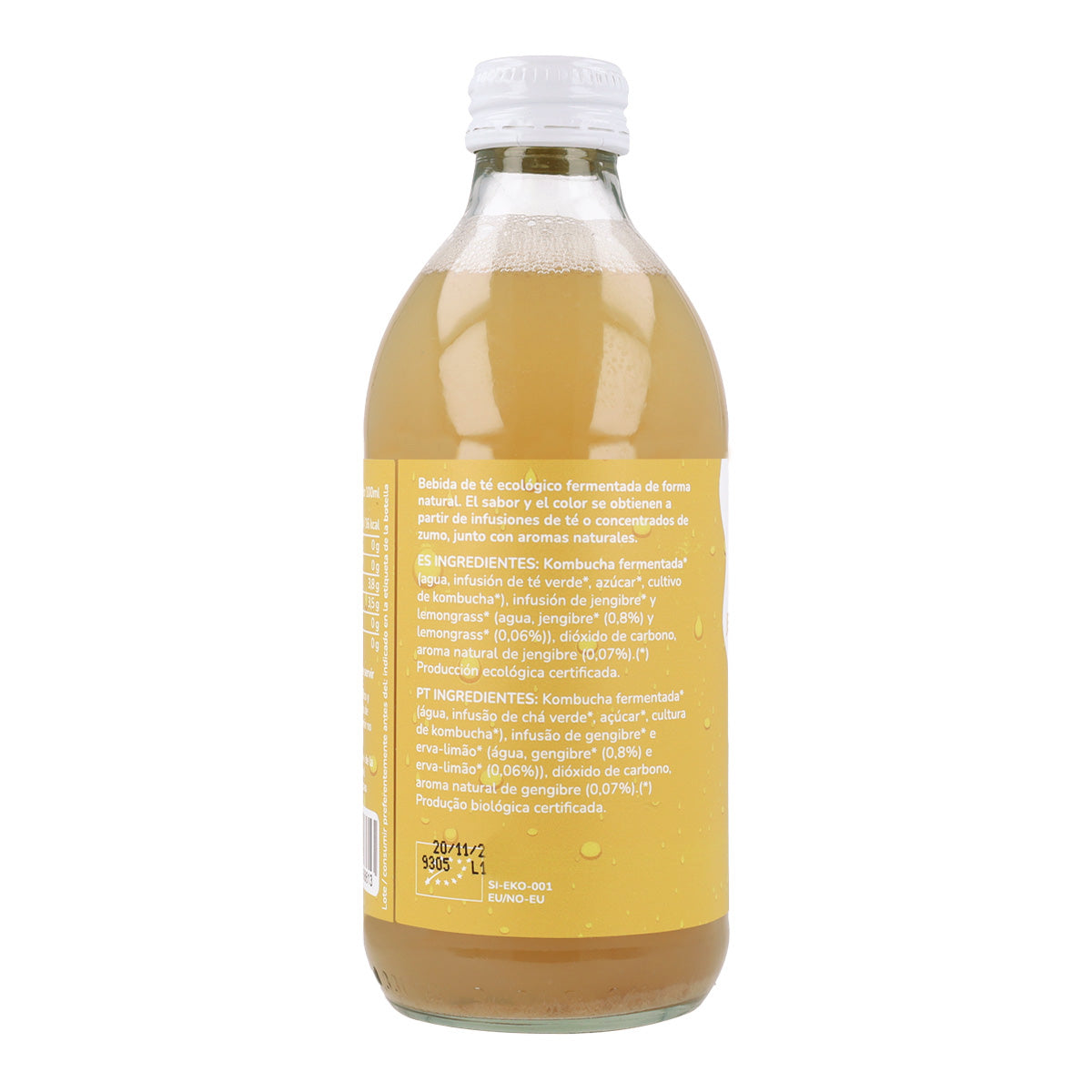 Kombucha ECO Zenzero e citronella Planeta Huerto 330 ml
