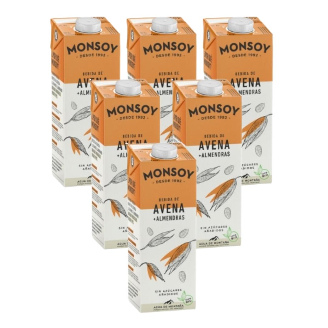 6er-Packung Monsoy 1L Bio-Hafer-Mandel-Getränk
