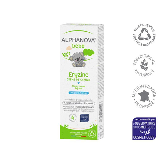 Naturalny krem pod pieluchy Eryzinc Bebé Alphanova 75 g