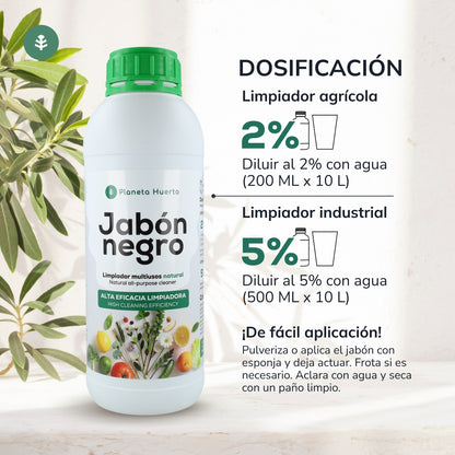 Savon potassique noir Planeta Huerto 5 L