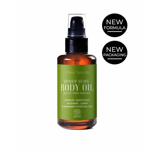 Olio per vene varicose e gambe stanche con cipresso, pompelmo e rosmarino Alma Secret 100 ml