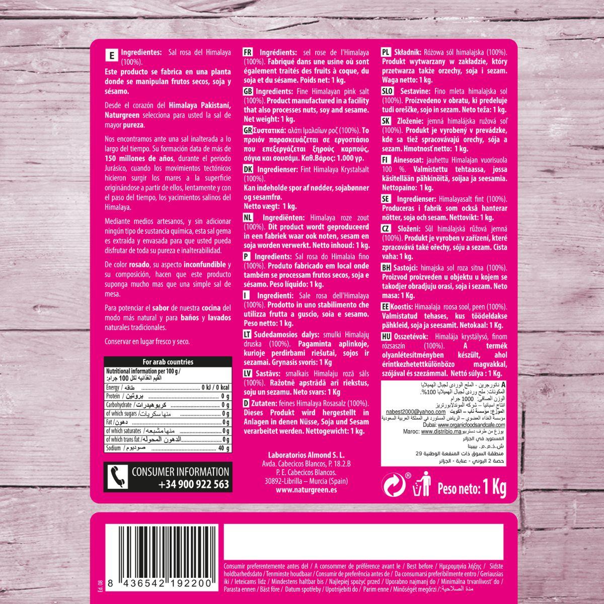 Naturgreen feines Himalaya-Salz, rosa, 500 g